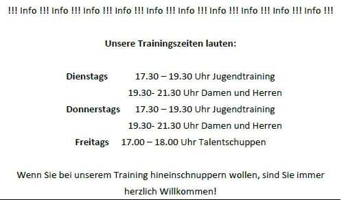 TrainingsInfo